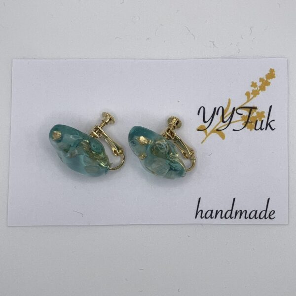 Aquamarine / イヤリング / Ls 063 Yuu Yuu Fukuoka handmade Shop