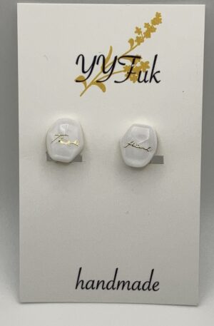 Simple White Vol.2 / イヤリング / L's 130　 Yuu Yuu Fukuoka handmade Accessories Shop