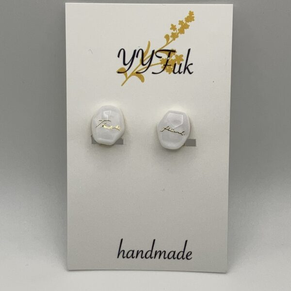 Simple White Vol.2 / イヤリング / L's 130　 Yuu Yuu Fukuoka handmade Accessories Shop