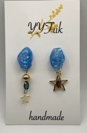 Star and Blueのアンサンブル / レジンピアス / L's 153 Yuu Yuu Fukuoka handmade Accessories Shop