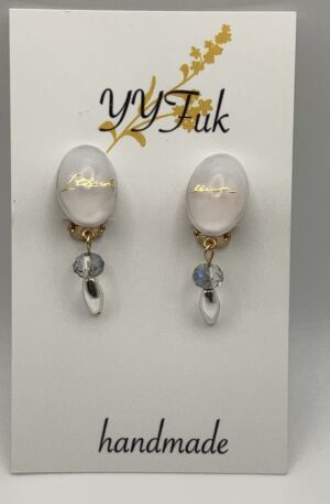 Pearl Design / 5,000 pearl design / レジンイヤリング / L's 164　 Yuu Yuu Fukuoka handmade Accessories Shop