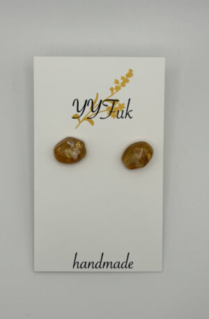 Amber Drops / レジンピアス/ L‘s 174 Yuu Yuu Fukuoka handmade Accessories Shop