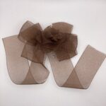 ブラウンオーガンジ－リボン / リボンバレッタ / Nancy 048 YOU & YUU Fukuoka Handmade Accessories Shop