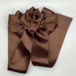 ブラウンサテンリボン / リボンバレッタ / Nancy 068 YOU & YUU Fukuoka Handmade Accessories Shop