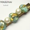 エメラルド＆パール / ヘアクリップ / L‘s 074 - 画像 (4)