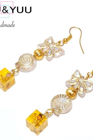 ビーズとメタルパーツのコンビ / レジンピアス / L's 110 