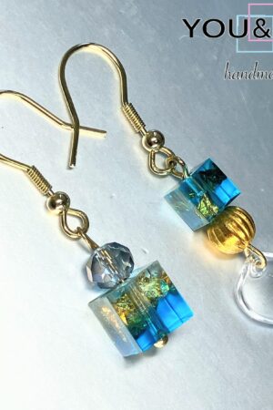 Blue Asymmetric / レジンピアス / L's 141