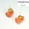 ブラウンカラー / レジンピアス / L's 150 - 画像 (2)