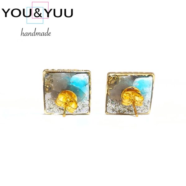 シンプルククリアブルー / レジンピアス / L's 154 - 画像 (3)