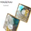 シンプルククリアブルー / レジンピアス / L's 154 - 画像 (4)