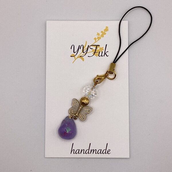 幻を求めた蝶 / レジンストラップ / L's 246 YOU & YUU Fukuoka Handmade Accessories Shop