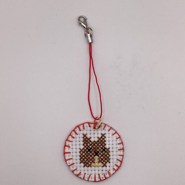わんちゃん刺繍 / ストラップ / Tuesday 293 YOU & YUU Fukuoka Handmade Accessories Shop