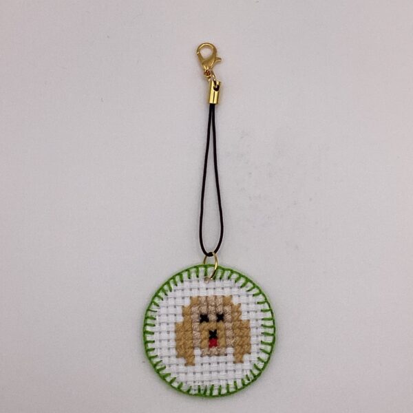 わんちゃん刺繍 / ストラップ / Tuesday 295 YOU & YUU Fukuoka Handmade Accessories Shop