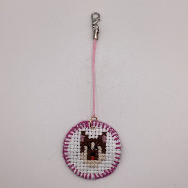 わんちゃん刺繍 / ストラップ / Tuesday 301 YOU & YUU Fukuoka Handmade Accessories Shop