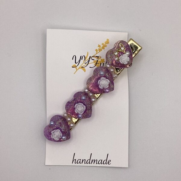 LOVE PANIC / レジンヘアクリップ / sinobu180 YOU & YUU Fukuoka Handmade Accessories Shop