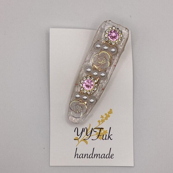 貴族の花見 / レジンヘアクリップ / sinobu184 YOU & YUU Fukuoka Handmade Accessories Shop