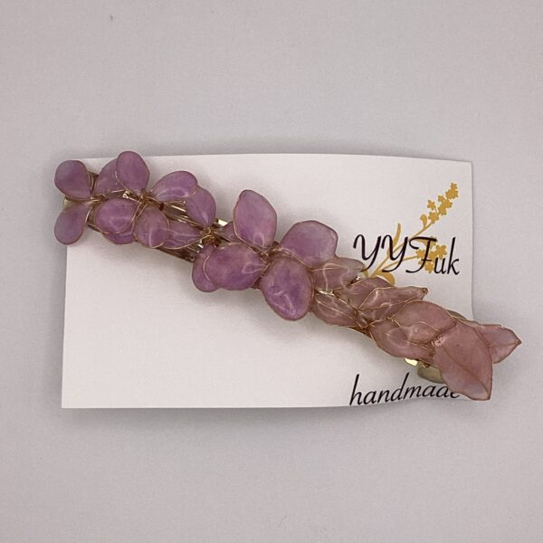 通り過ぎし夕立のハイドレンジア / レジンバレッタ / keita 037 YOU & YUU Fukuoka Handmade Accessories Shop