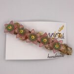 花々の囁き クルクマVer. / レジンバレッタ / keita 040 YOU & YUU Fukuoka Handmade Accessories Shop
