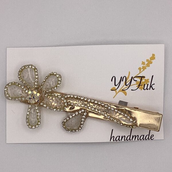 花々の囁き フリージアVer. / レジンヘアクリップ / keita 044 YOU & YUU Fukuoka Handmade Accessories Shop