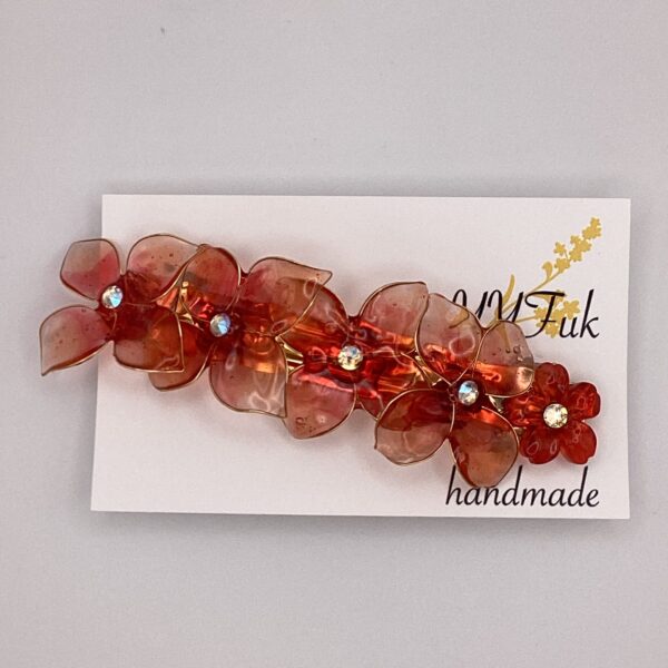 Osmanthus -薫る緋- / レジンバレッタ / Meipuru 001 YOU & YUU Fukuoka Handmade Accessories Shop