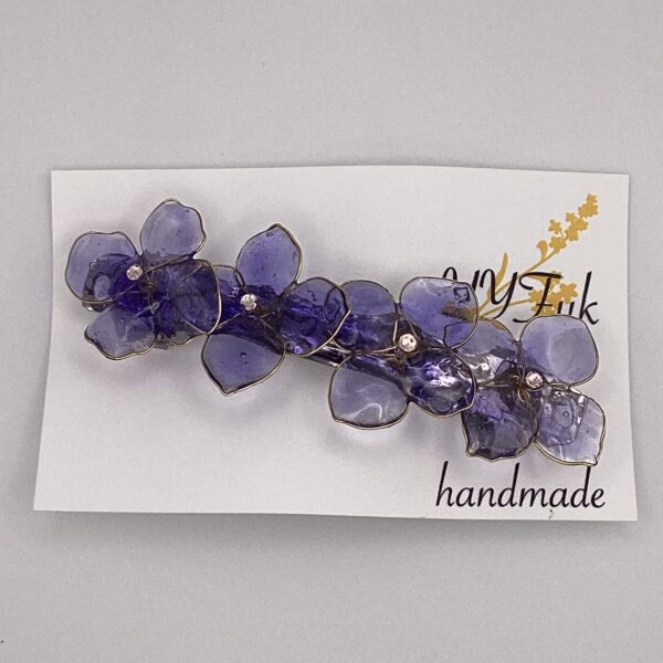 Hydrangea -移り気な蒼- / レジンバレッタ / Meipuru 005 YOU & YUU Fukuoka Handmade Accessories Shop