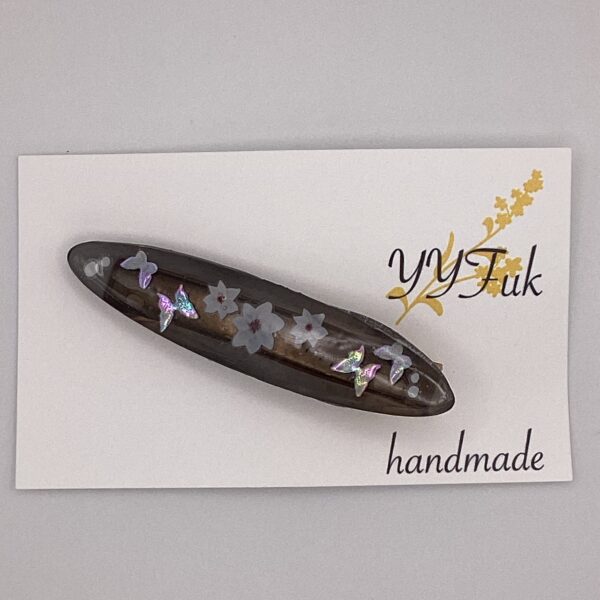 Butterfly -夢語る虹- / レジンヘアクリップ / Meipuru 012 YOU & YUU Fukuoka Handmade Accessories Shop