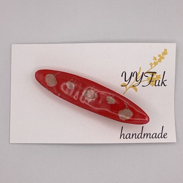 Mimosa -茜の絨毯- / レジンヘアクリップ / Meipuru 013 YOU & YUU Fukuoka Handmade Accessories Shop