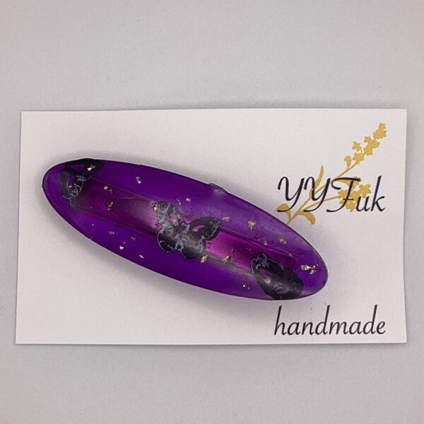 Butterfly -宵闇の星- レジンヘアクリップ / Meipuru 016 YOU & YUU Fukuoka Handmade Accessories Shop