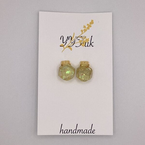 Craspedia -屈折する光芒- / レジンイヤリング / Meipuru 021 YOU & YUU Fukuoka Handmade Accessories Shop