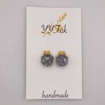 Scabiosa -舞い上がる雪- / レジンイヤリング / Meipuru 023 YOU & YUU Fukuoka Handmade Accessories Shop