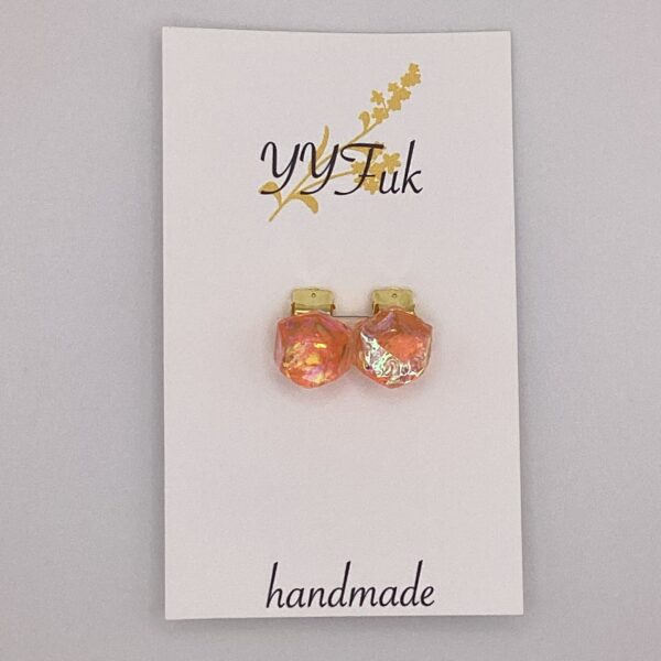 Coquelicot -揺れる朝日と瞳- / レジンイヤリング / Meipuru 034 YOU & YUU Fukuoka Handmade Accessories Shop