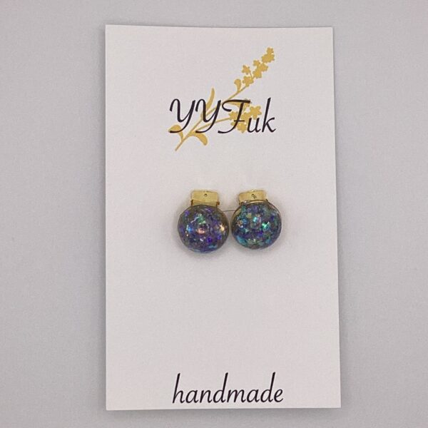 Triteleia -蒼に溶ける- / レジンイヤリング / Meipuru 036 YOU & YUU Fukuoka Handmade Accessories Shop