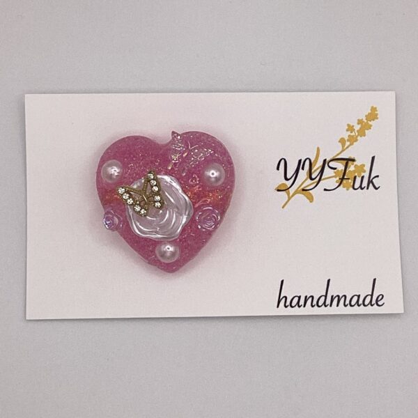 ハートフルVol.25 / レジンブローチ / sinobu 210 YOU & YUU Fukuoka Handmade Accessories Shop
