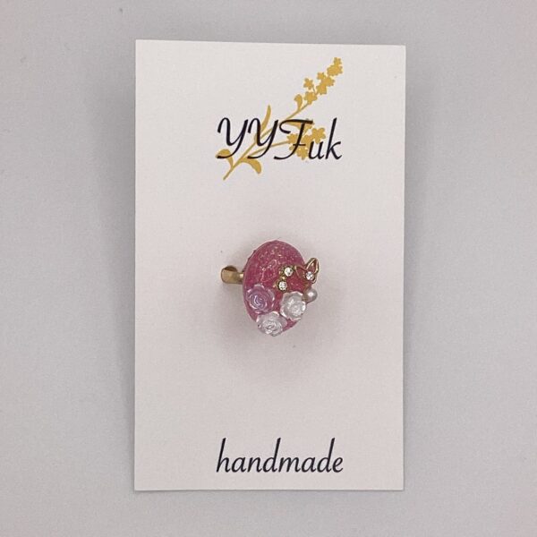 花開く邦 / レジン指輪 / sinobu 214 YOU & YUU Fukuoka Handmade Accessories Shop