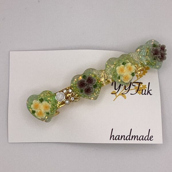 Heart of Flower / レジンバレッタ / sinobu 216 YOU & YUU Fukuoka Handmade Accessories Shop