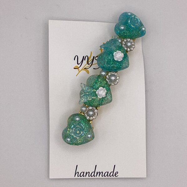 Heart of sea / レジンヘアバレッタ / sinobu 217 YOU & YUU Fukuoka Handmade Accessories Shop