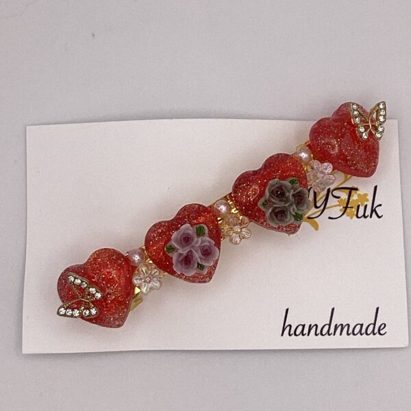 ハートの王国 / レジンヘアバレッタ / sinobu 218 YOU & YUU Fukuoka Handmade Accessories Shop