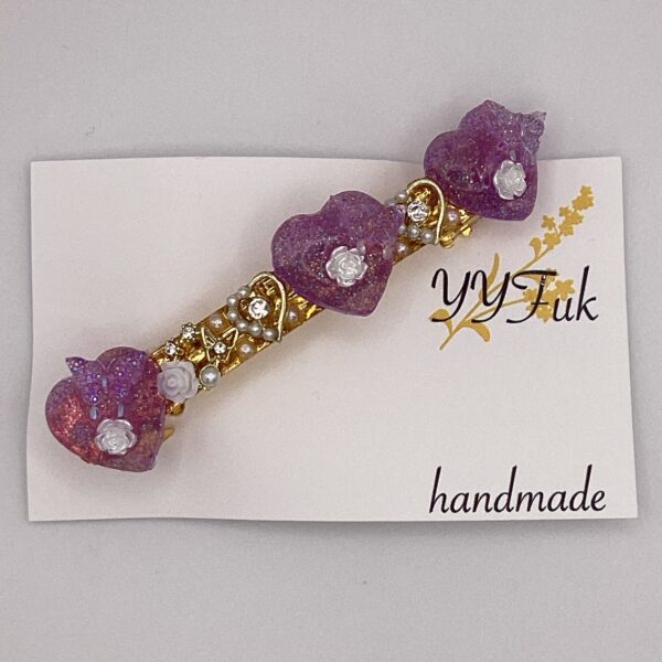 Heart of Grape / レジンヘアバレッタ / sinobu 219 YOU & YUU Fukuoka Handmade Accessories Shop