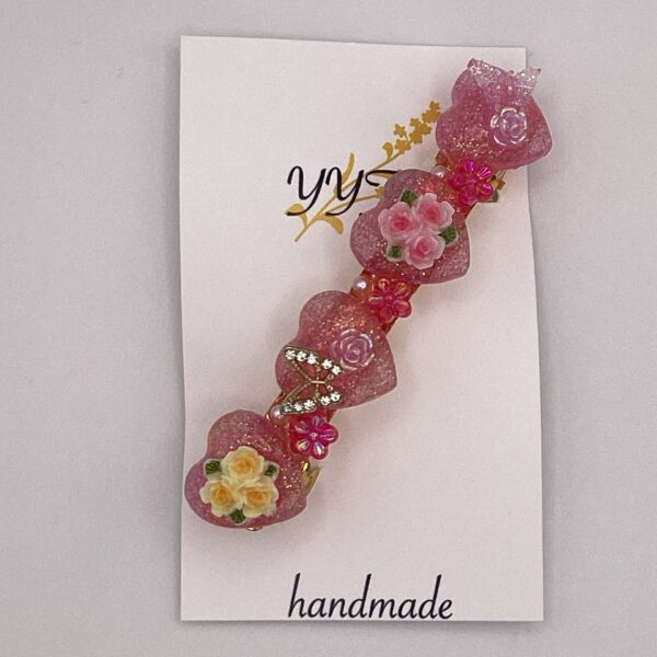 Heart of Bouquet / レジンヘアバレッタ / sinobu 220 YOU & YUU Fukuoka Handmade Accessories Shop
