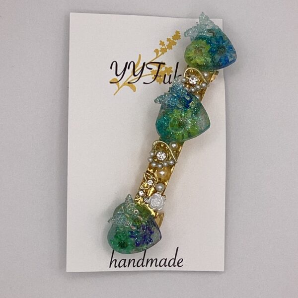 Heart of Blue / レジンバレッタ / sinobu 242 YOU & YUU Fukuoka Handmade Accessories Shop
