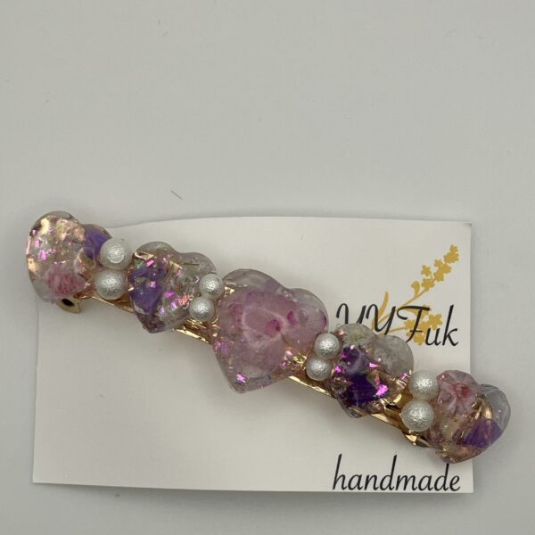 Heart of Lovely / レジンヘアバレッタ / sinobu 015 YOU & YUU Fukuoka Handmade Accessories Shop