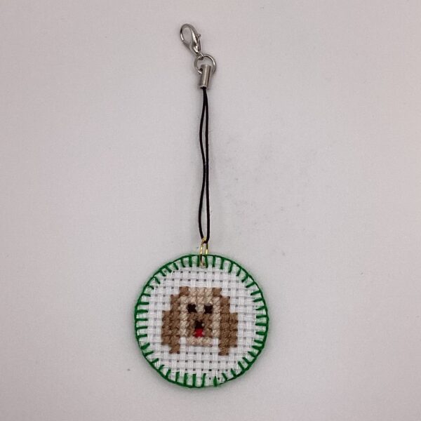 わんちゃん刺繍 / ストラップ / Tuesday 334 YOU & YUU Fukuoka Handmade Accessories Shop