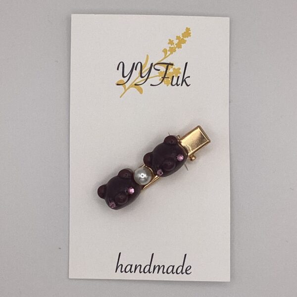 Love,”chocolate”! / レジンヘアクリップ / Meipuru 049 YOU & YUU Fukuoka Handmade Accessories Shop
