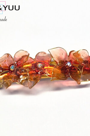 ルージュ＆サンシャイン フラワーバレッタ / レジンバレッタ / Meipuru 001