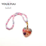 パールビーズ♡フラワーハート レジンストラップ / レジンストラップ / sinobu 261