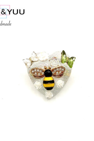 ビージュエル・ハートブローチ / レジンブローチ / sinobu 265