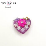 フェアリーフラワーハートブローチ / レジンブローチ / sinobu 320