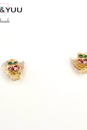 チェリージュエル♡ハートレジンイヤリング / レジンイヤリング / sinobu 371