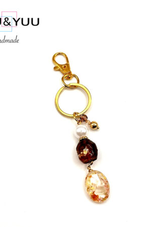 オーロラペタル♡レジンチャームキーリング / レジンキーホルダー / Ls 227